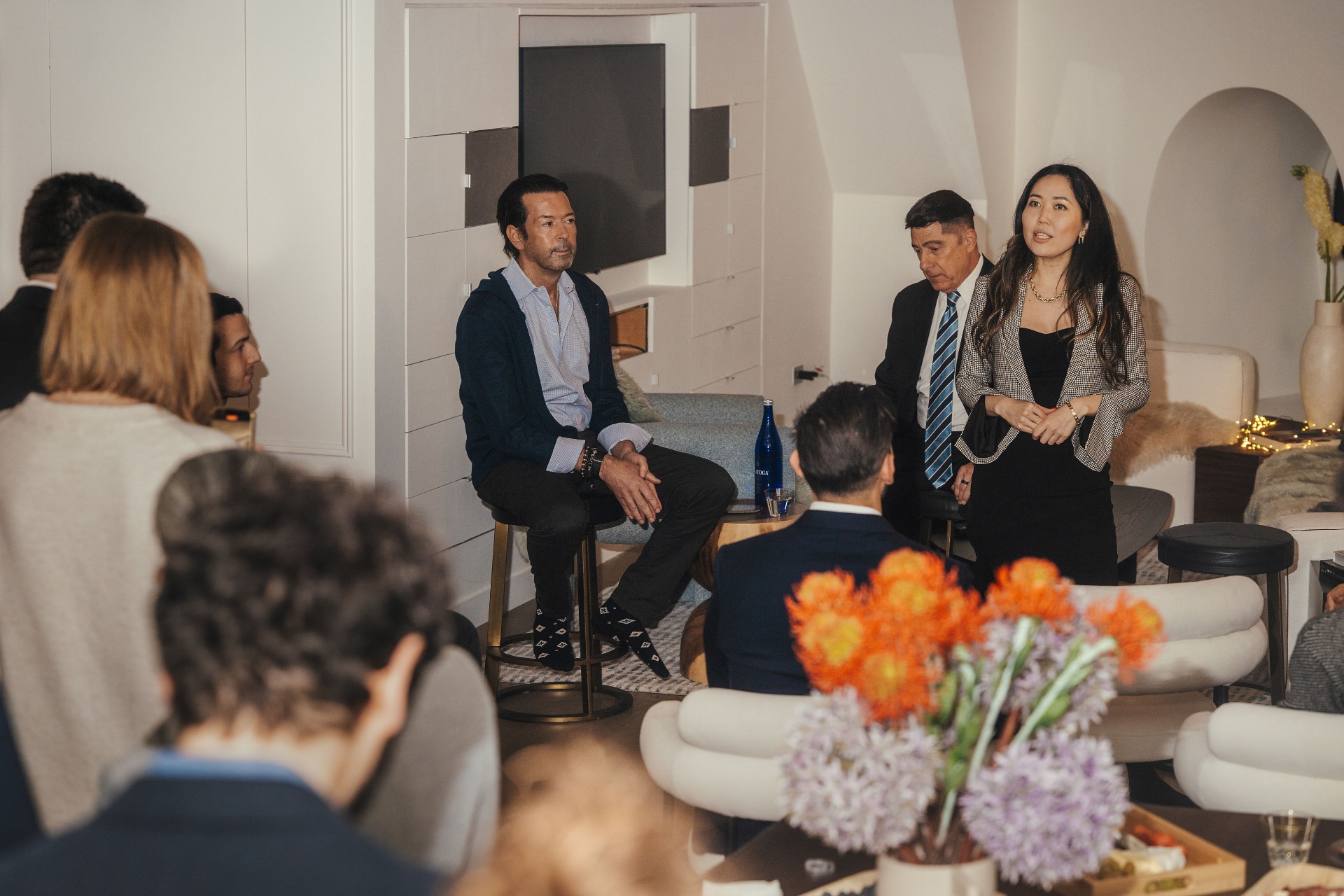 Aryuna moderating a founder salon